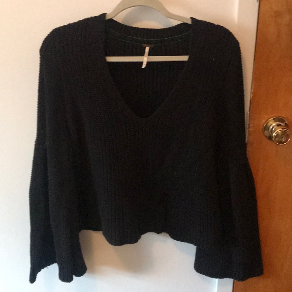 Free People Knit Bell Sleeve Sweater